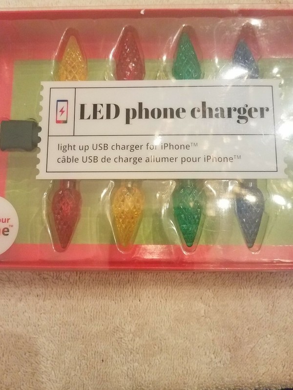 LED Phone Charger Christmas Light Up upc 840524155769 gallery
