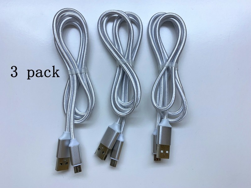 3-Pack 3ft Micro USB Charger Fast Charging Cable Cord For Samsung Android Phone gallery