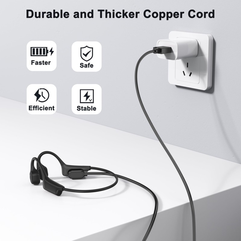 Charging Cable for Bone Conduction Headphones, 2.54mm Pitch Magnetic USB Char... gallery
