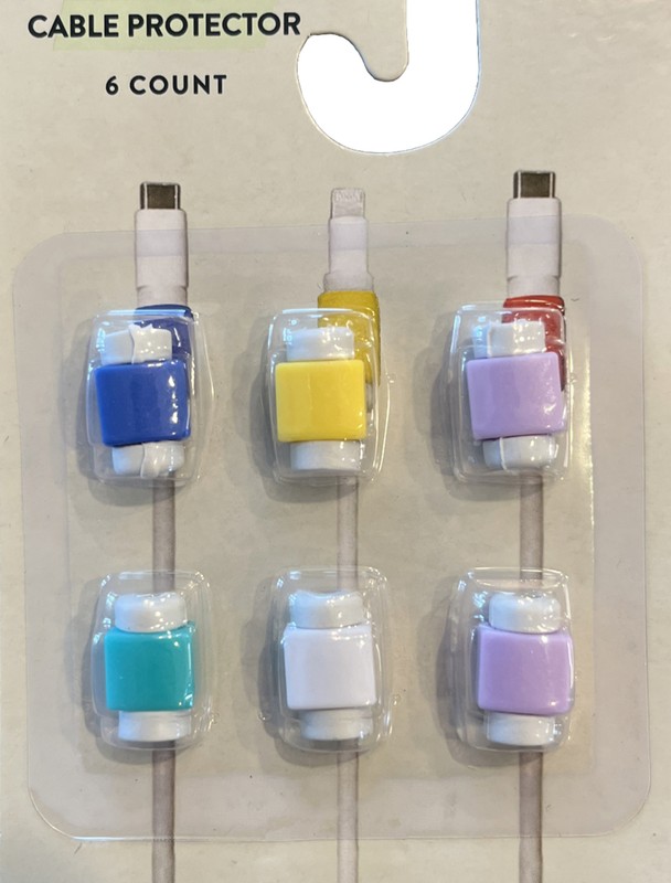 Charging Cable Neck Protectors Help Prevent Cable Break & Wear 6 Count Set