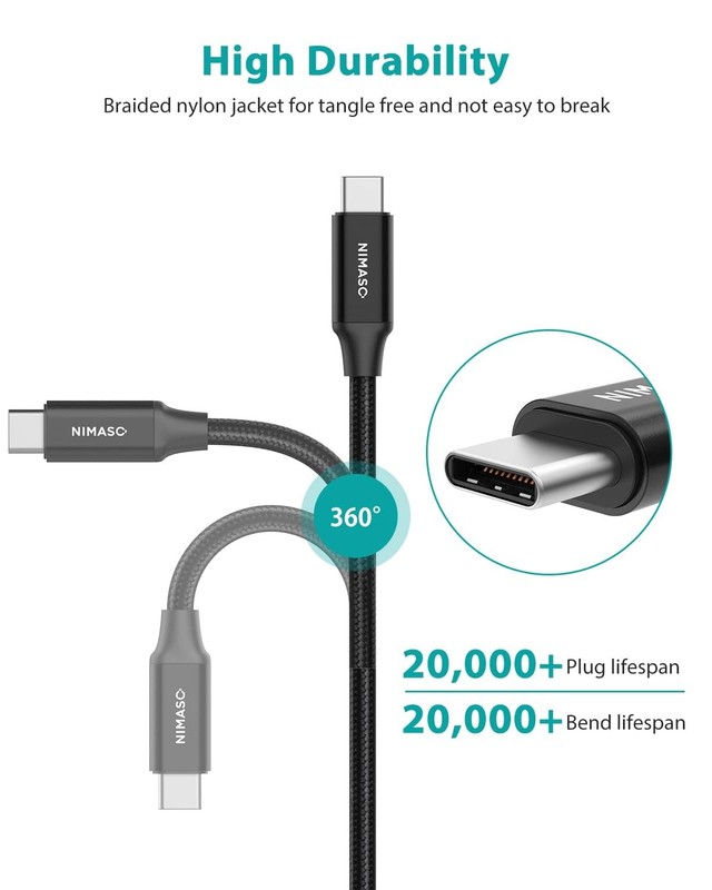 USB 3.1 Gen 2 Cable 10Gbps Data Transfer, 4K Video Output Monitor Cable100W P... gallery