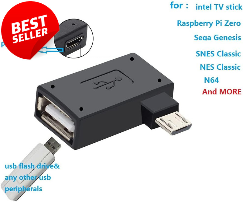 3 Pack OTG Cable Adapter Powered Micro USB to USB for Fire TV Stick 4K Max - US gallery