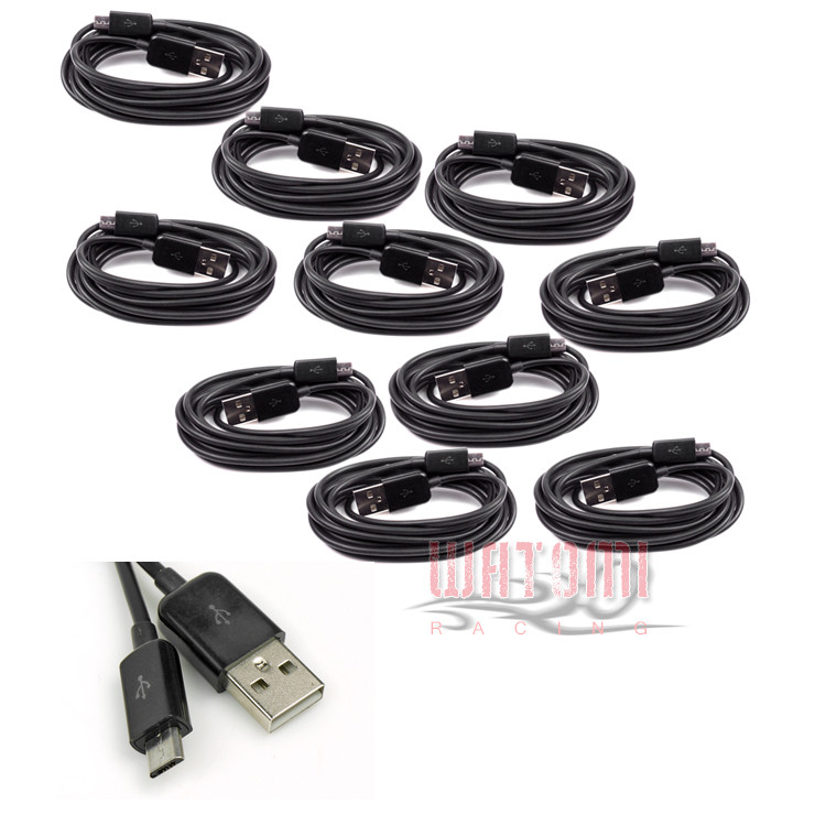 10X 6FT MICRO USB DATA SYNC CHARGER CABLE BLACK NOKIA LUMIA 1020 LG OPTIMUS G G2