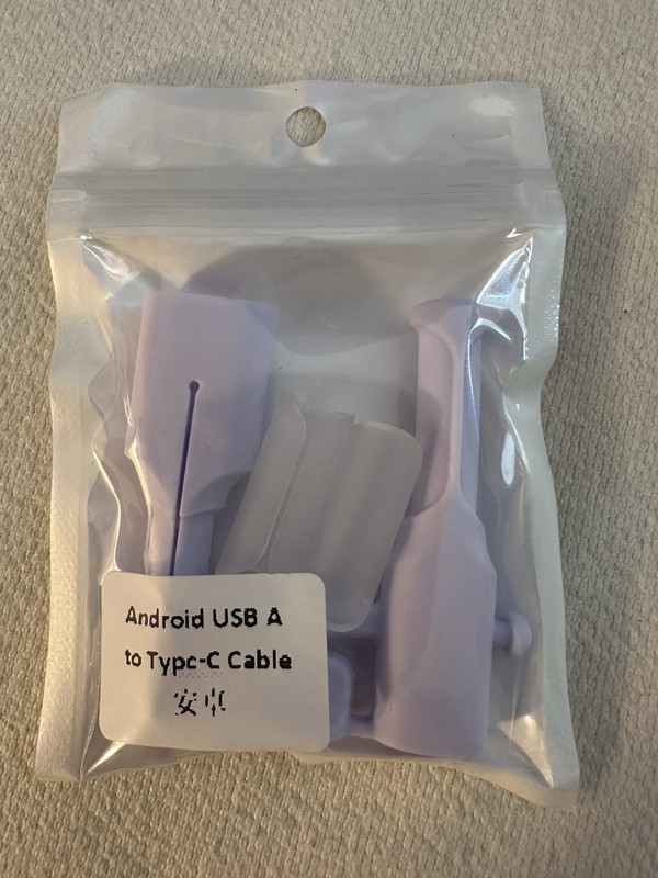 Purple Universal Cable Protection Silicone Android Phone Charge Cable Type-C 1PC gallery