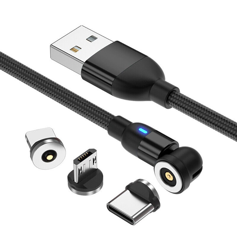 2m 360 Cable-Rotate Phone Charger - Made of Durable Nylon Braid - Fast gallery