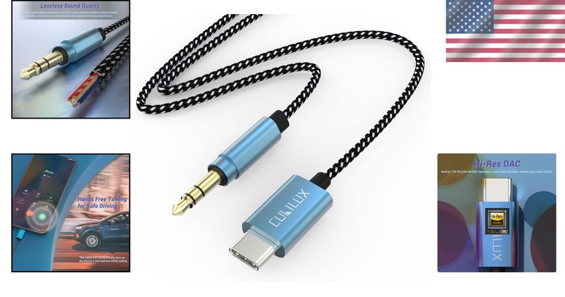 Hi-Res DAC USB C to 3.5mm Car Audio Cable gallery