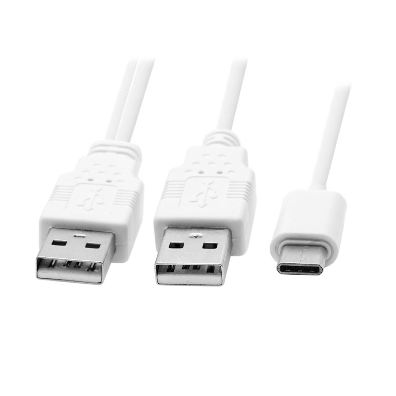 USB 3.1 Type C USB-C to Dual A Male Extra Power Data Y Cable 480Mbps Speed Co…