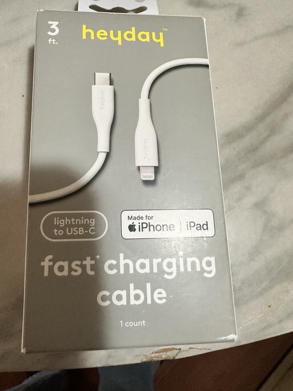 Heyday – Lightn To USB-C iPhone Fast Charging Cable 3ft For Apple iPhone iPad