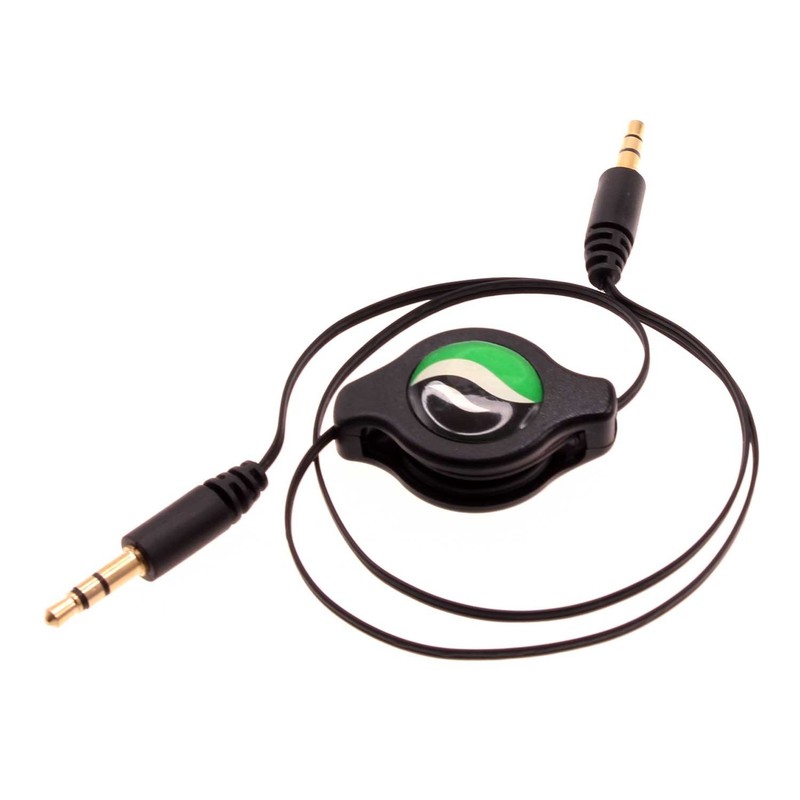 Aux Cable Retractable 3.5mm Adapter Car Stereo Aux-in Audio for Cell Phones