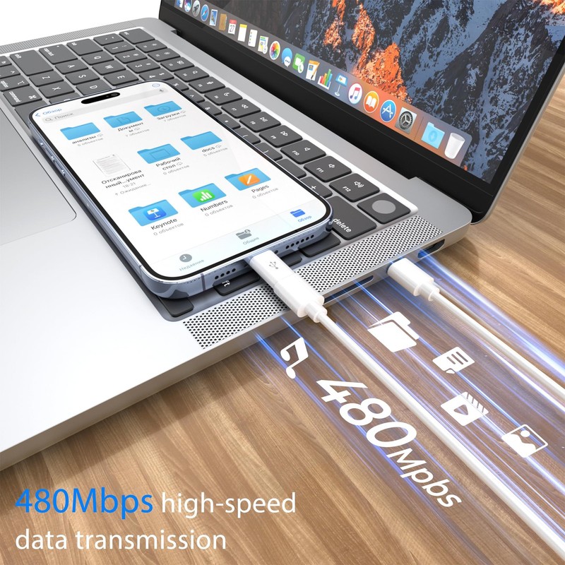 4 Pack Micro USB to C Adapter, Micro-USB Female USB-C Male OTG White gallery
