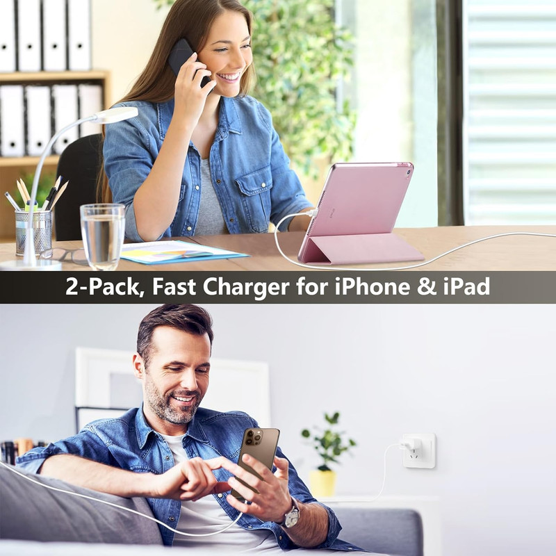 iPhone 17 16 15 Charger Fast Charging, 10 FT Long USB C Charger Cord with 20W Ty gallery