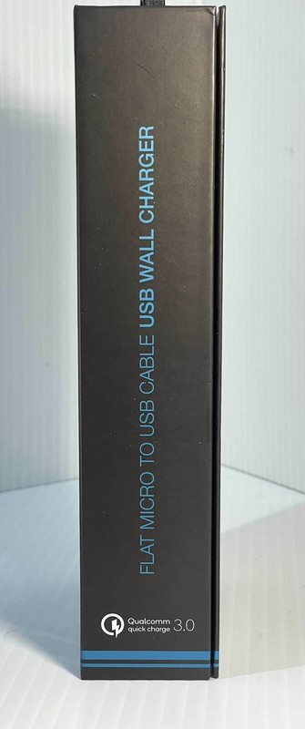 Brookstone Flat Micro To USB Cable Wall Charger Black 6 ft 2 m gallery