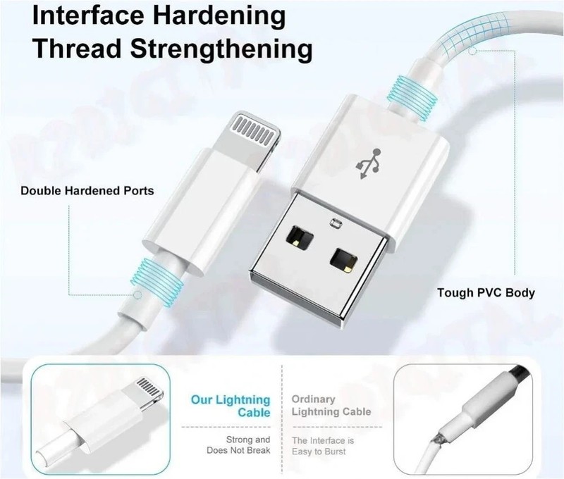 iPhone Light-ning to USB MFi Cable 1Mt iPad Charger Fast Charging iPod gallery