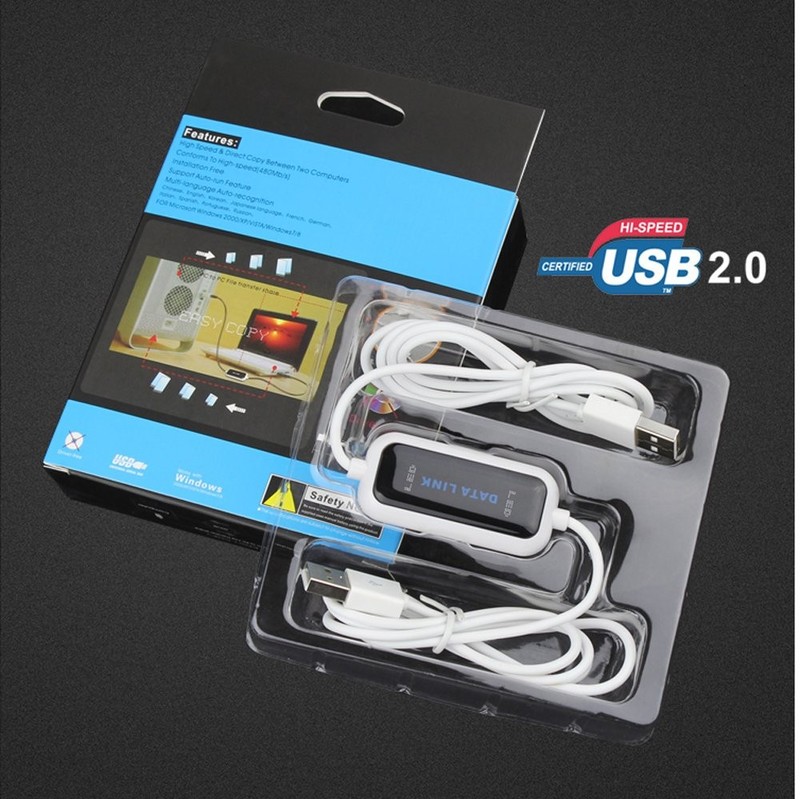 High Speed USB 2.0 Laptop To PC Data File Transfer Bridge Cable Link 1PC gallery