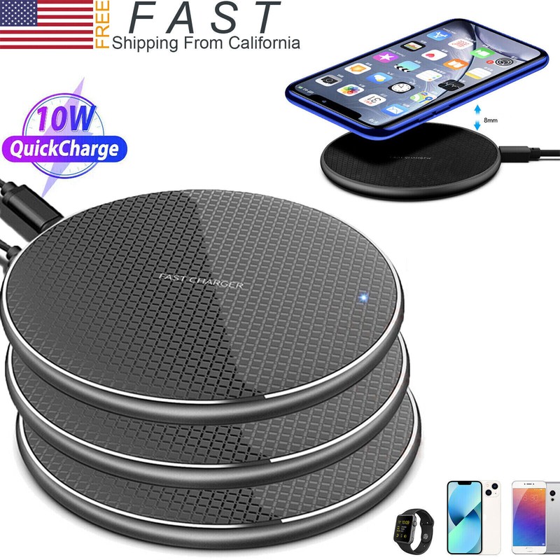 Wireless Fast Charger Charging Pad Dock for Samsung For iPhone Android Phone