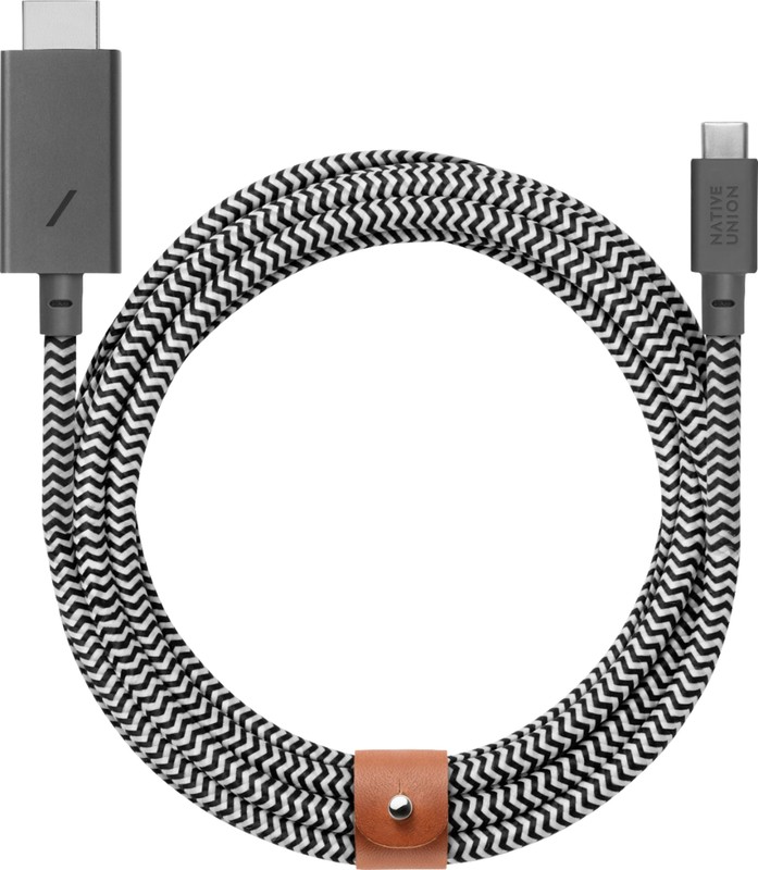 Native Union 10′ External Video Cable (USB-C to HDMI) Zebra – BELT-C-HDMI-ZEB-3