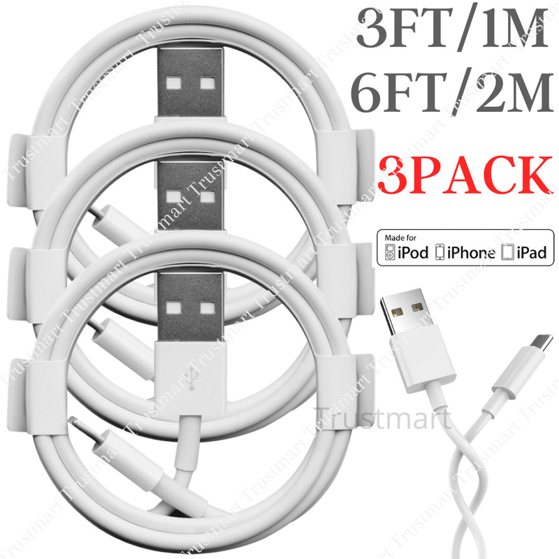 3 Pack 3ft 6ft Charging Cord For iPhone XR 11 Pro 8 7 6 5c 4s USB Charger Cable