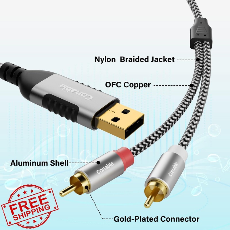 Conable USB to RCA Cable 25FT gallery