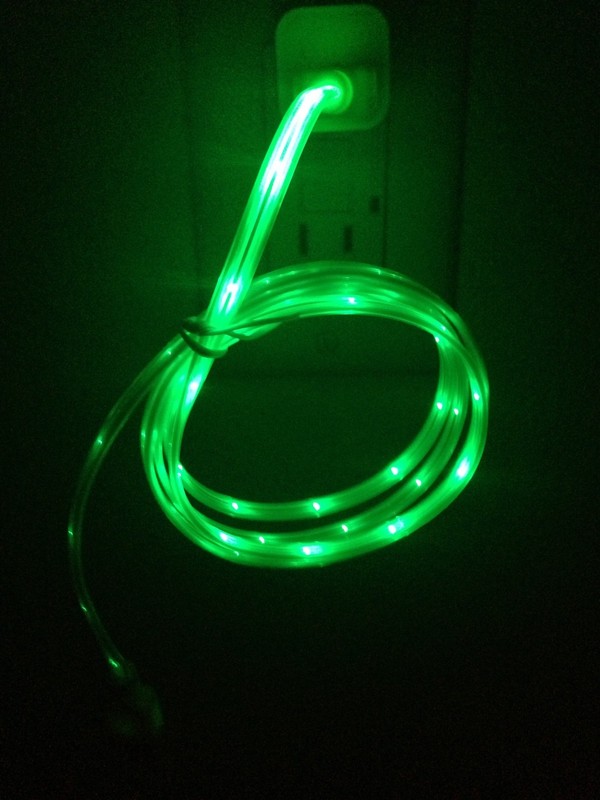 LED Light-up Micro USB Charger Data Sync Cable for Samsung Galaxy S6+ S7 Note 4