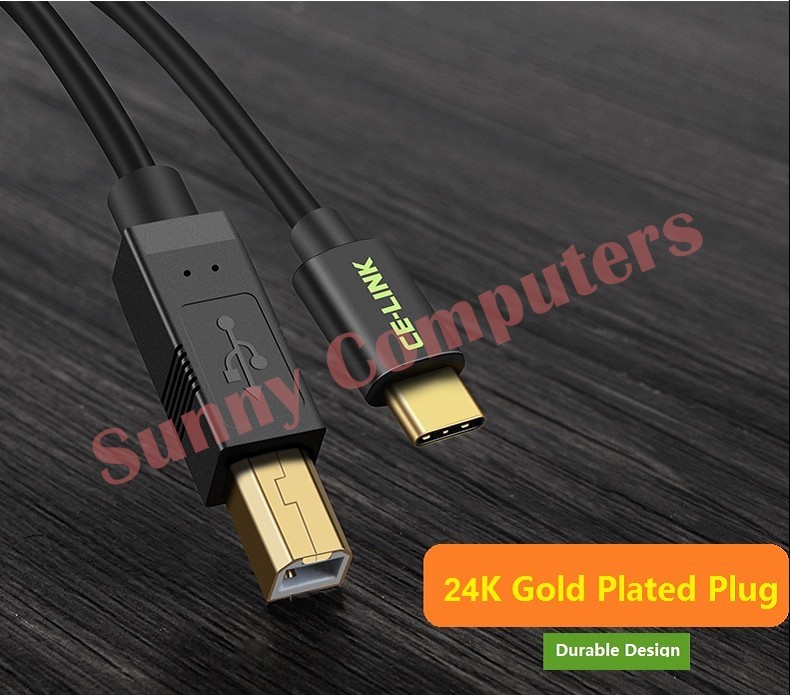 Genuine CE-LINK USB C Type-C to USB2.0 Type-B Printer Cable For ASUS Laptop Cord gallery