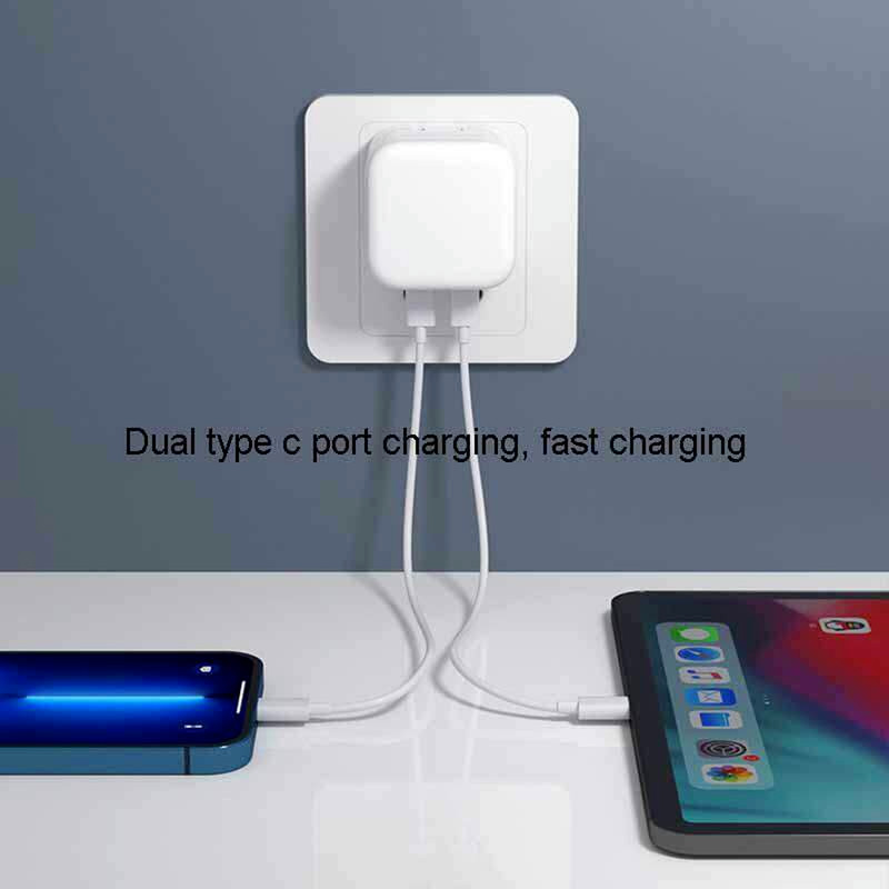 For iPhone 14 13 12 11 XR X iPad 35W Dual USB-C Fast Power Adapter Type C Cable gallery