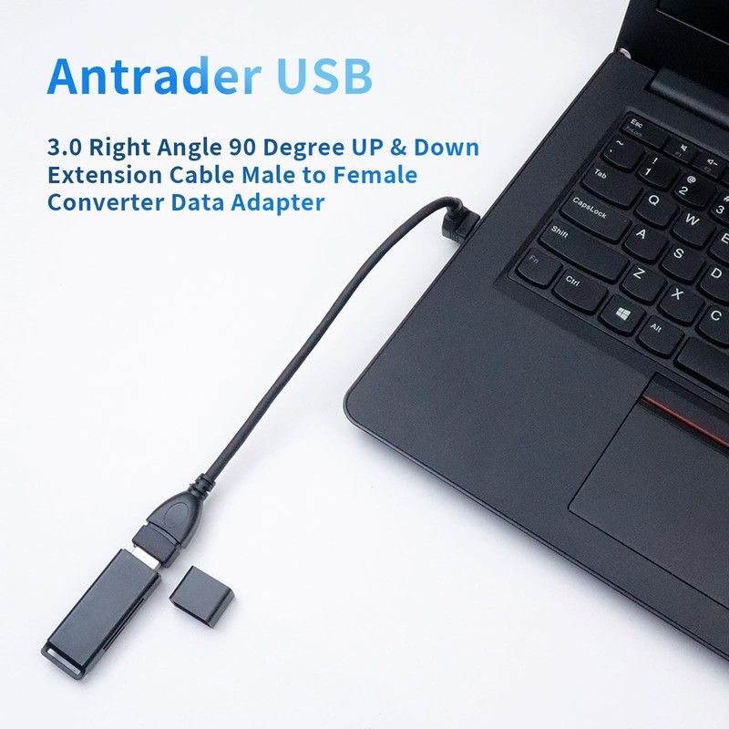 4 PCS USB 3.0 Right Angle 90 Degree Up Down Extension Cable Data Adapter gallery