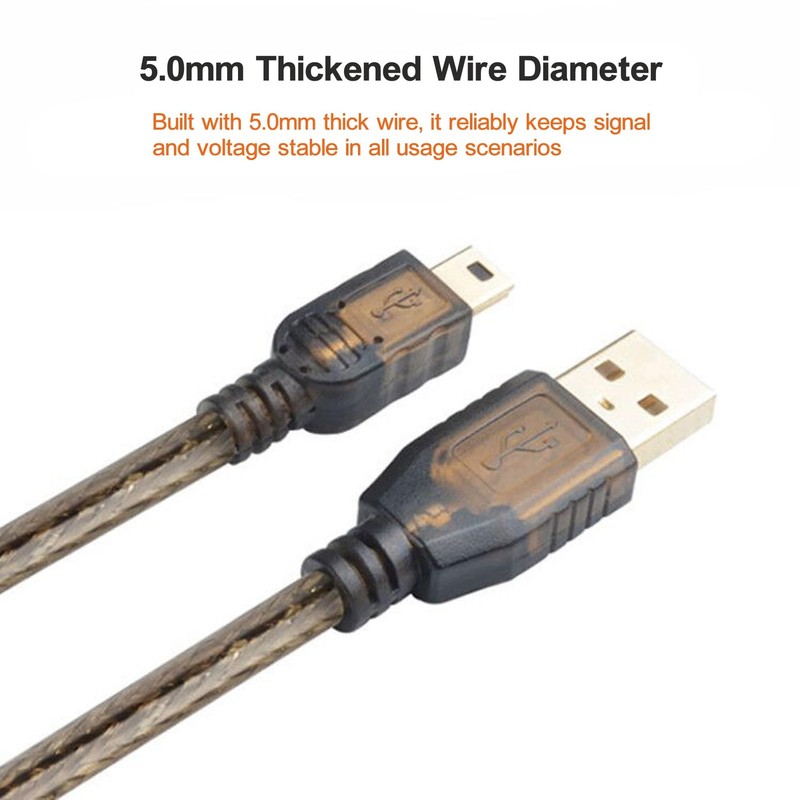 16.4ft (5M) USB to Mini USB Cable, Mini USB 5-Pin Cord with Ferrite Core & Do... gallery