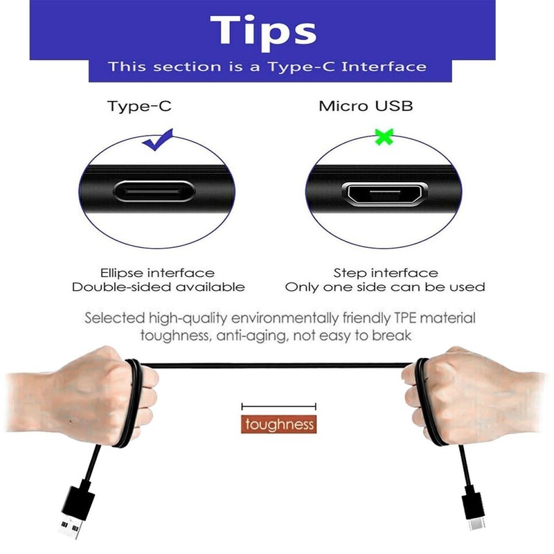 USB Type-C Charging Cable for W-King & Marshall Speakers - 3.3ft Durable Design gallery
