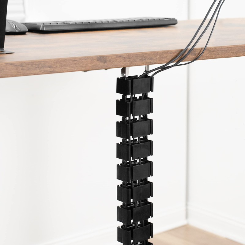 VIVO Under Desk Vertebrae Cable Management Kit, Adjustable 50 inches, Black gallery