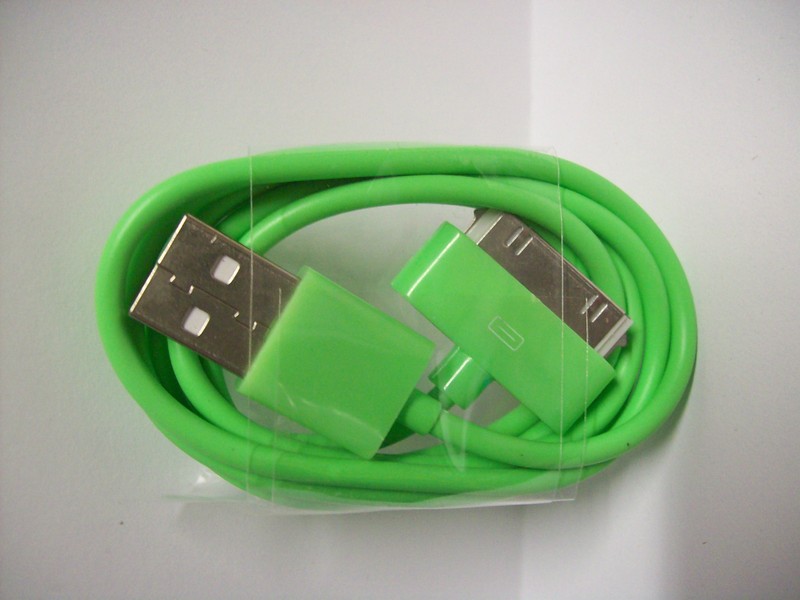 Lot of 2 Apple iPhone/ iPod USB Data Cable Loud Lime Green