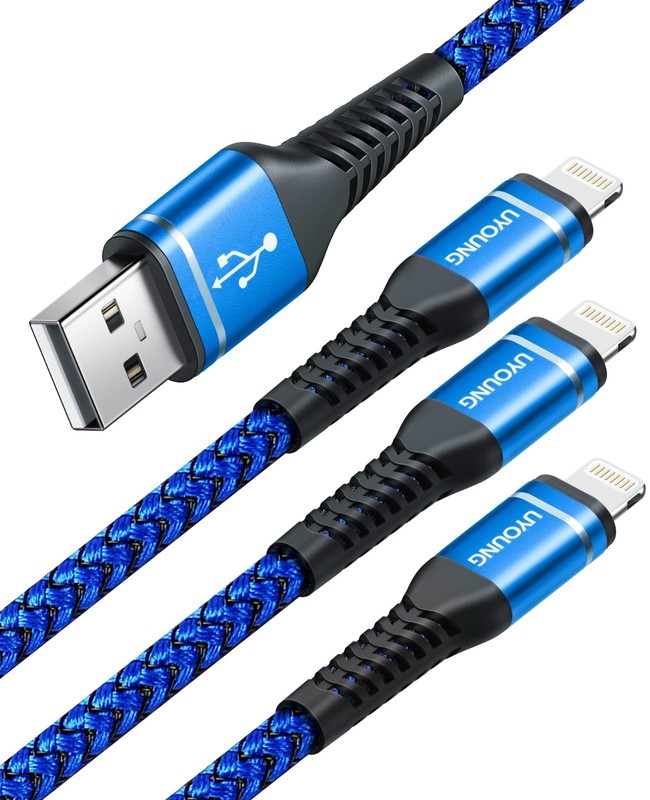 3FT Lightning Cable 3Pack MFi Certified iPhone Charger Cable USB Apple Chargi…