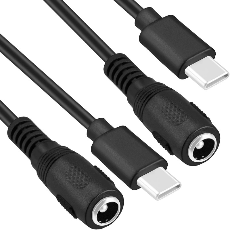2 Pack 0.3M USB Type C USB-C Male to DC 5.5X2.1Mm Female Power Jack Extension Ch gallery