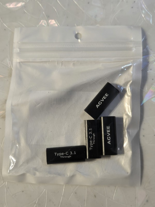 AGVEE 4 Pack USB-C Female to Female Bidirectional Adapter Type-C USBC gallery