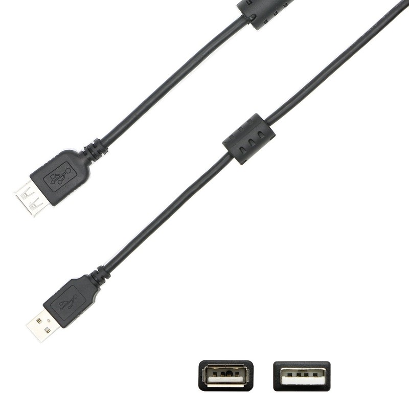 USB 2.0 Type A Male to Type A Female Extension Cable AM to AF Cord Black (30F... gallery