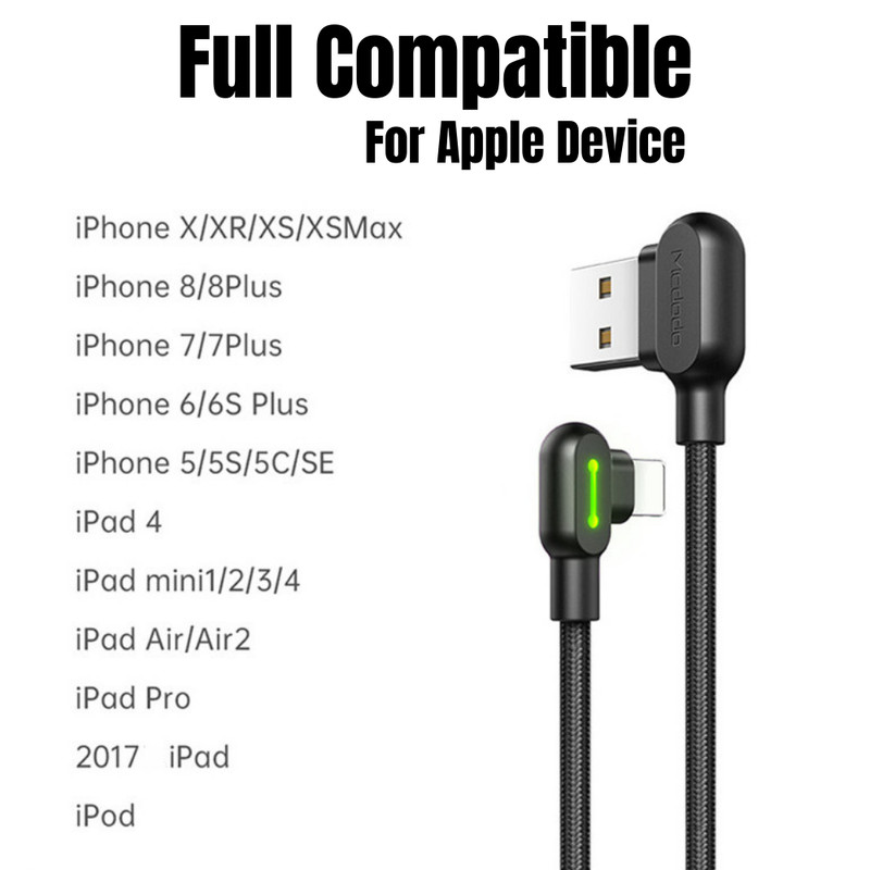3 Pack Mcdodo USB Fast Charger Cable Charging For iPhone 13 12 11 8 XR iPad Cord gallery