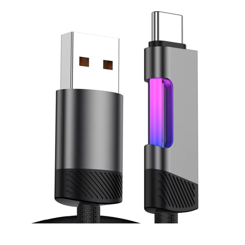 RGB Fast Charging Cable 2m 120W 6A USB to Type-C Cable with RGB Ambient2115