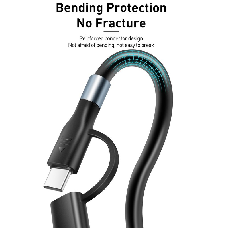 2in1 Coiled USB-C/8 Pin Cable Charger For iPhone 16 15 14 13 Samsung S24 S23 S22 gallery