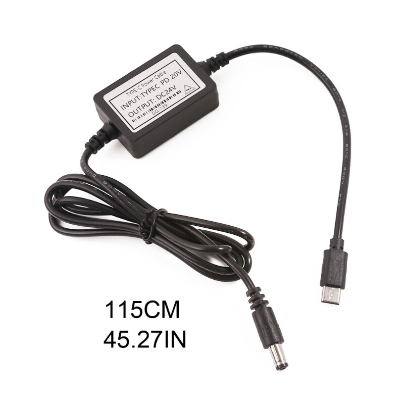 USB Type C to DC 5.5mm & 2.1mm Power Plug Charging Cable for Router LED Light gallery