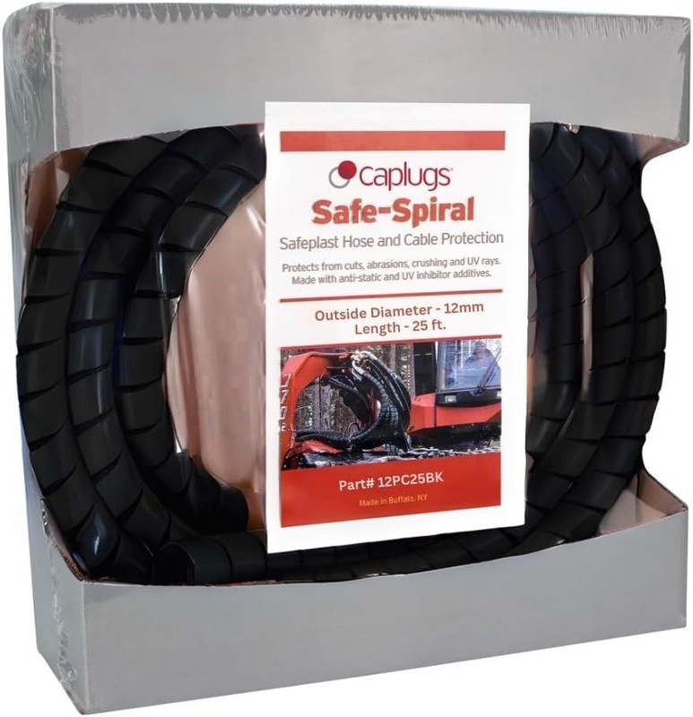 Black HD-PE Hose Protector - Caplugs SPPC 25' Pre-Cut Wrap (12 Pack) gallery