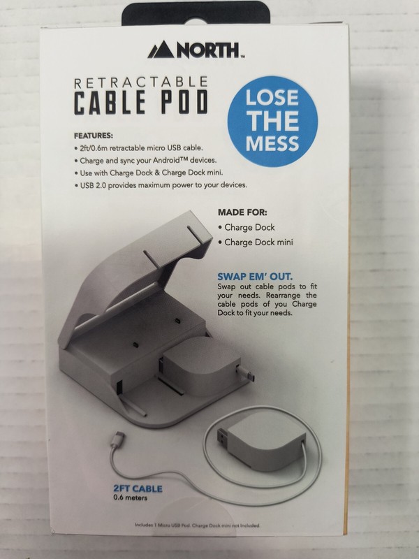 North Retractable Table Cable Pod Micro USB Cable Android Phone Charger gallery
