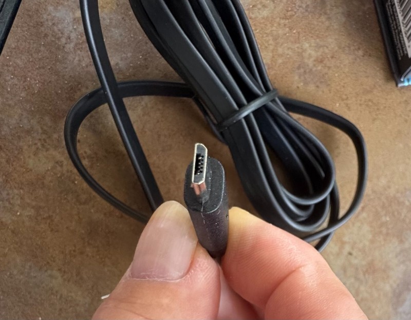 6' Brookstone Flat Micro To USB Cable Black 6 ft gallery
