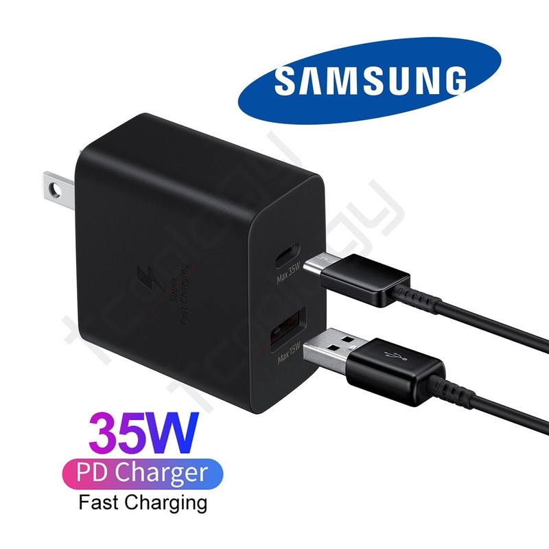 35W PD Power Adapter Duo Wall Charger& 3FT USB-C Cable For Samsung Galaxy S22 23 gallery
