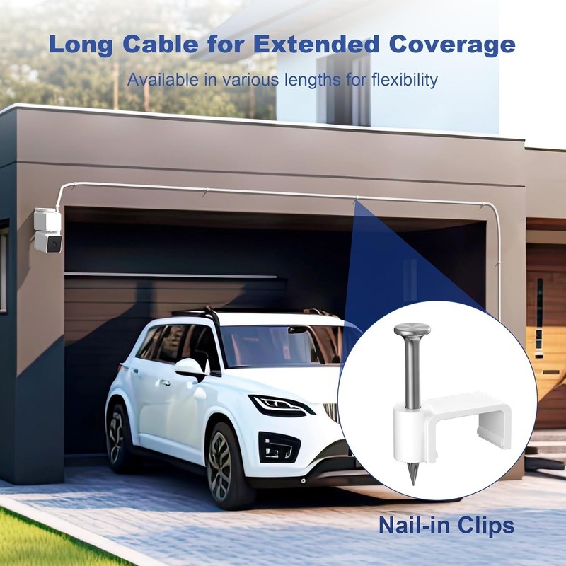 Versatile 30FT L-Shaped Extension Cable for WYZE Cam Pan V3 - Indoor/Outdoor gallery