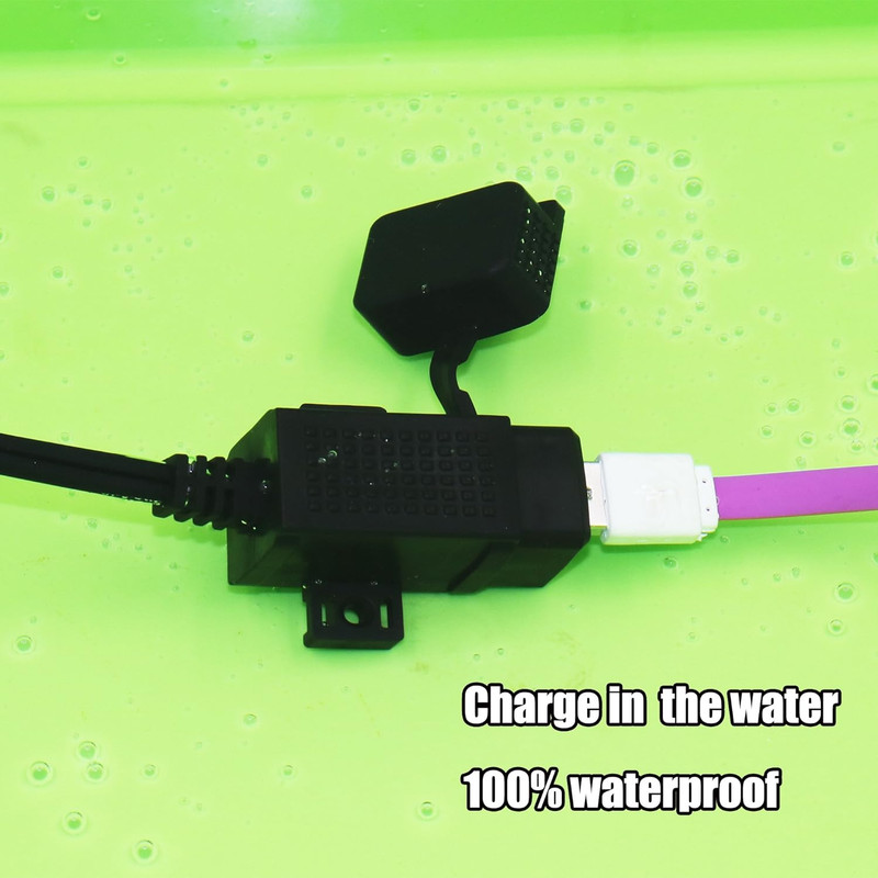 Cargador Doble USB Motocicleta Impermeable 3.1Amp SAE a USB Cable gallery