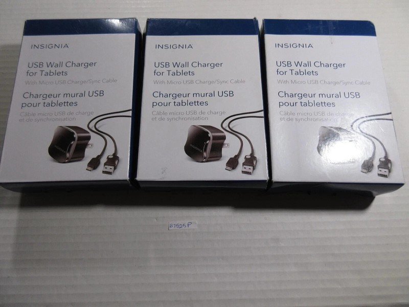 Lot of 3 Insignia Micro USB Wall Charger NS-AC1U2MK gallery