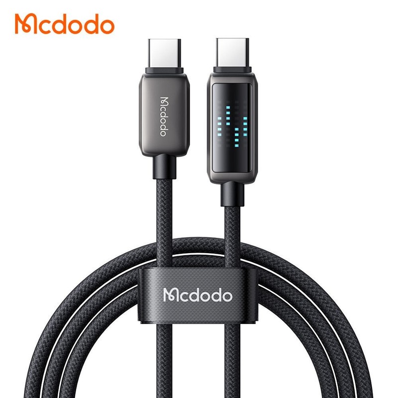 Mcdodo 100W PD Charging Cable Type C With LED Smart Display Charging Cable Cord