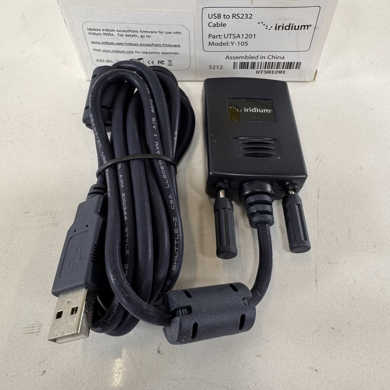 Iridium USB to RS232 Cable UTSA1201 Y-105 Serial Data - NEW gallery