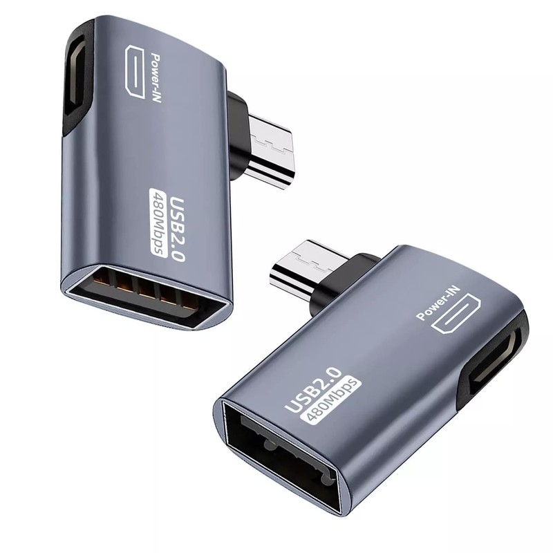 2 Pack 90 Degree Otg Cable Adapter for Fire Stick Android Phone Tablet Streaming
