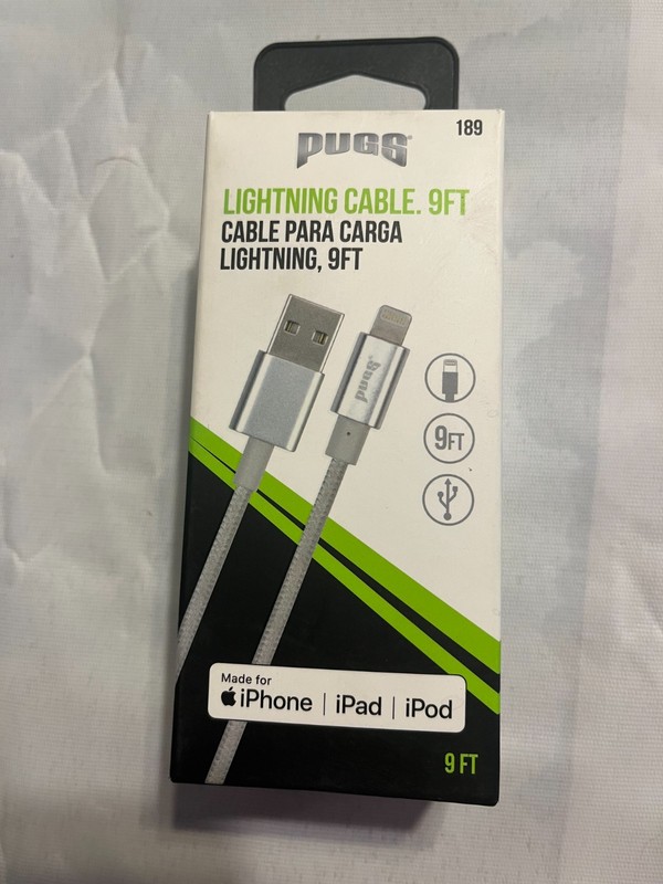 PUGS apple charging cable (1 9FT and 1 4ft)