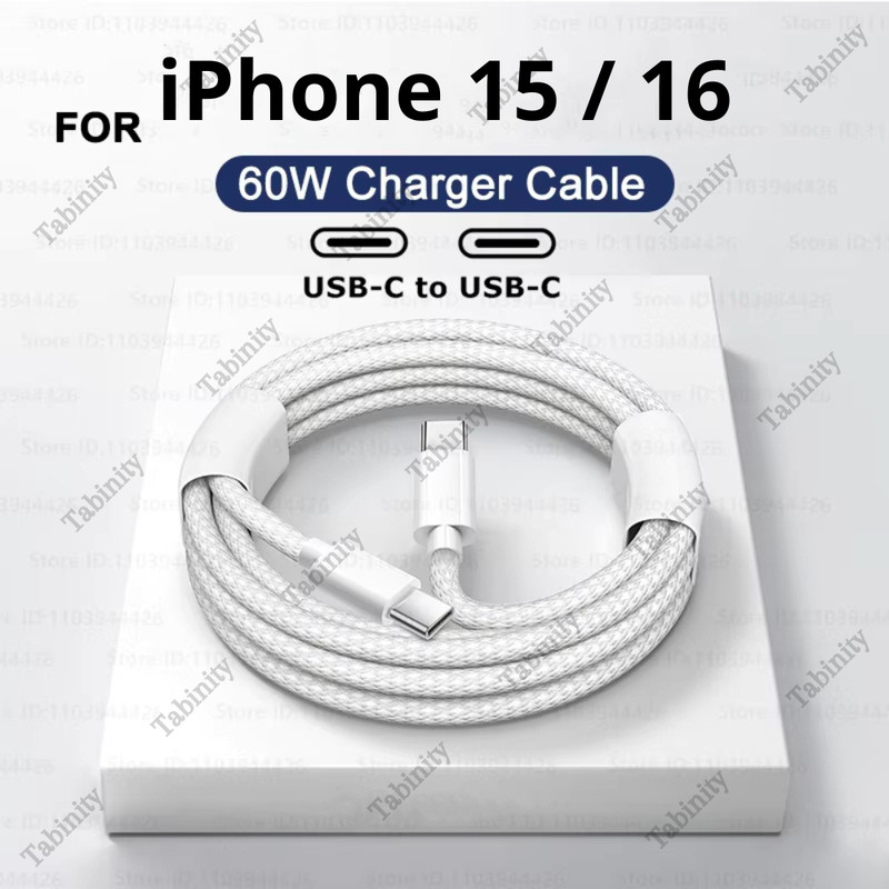 For iPhone 15 16 Pro Max USB-C to Type-C Cable Fast Charger Charging Cord Lot